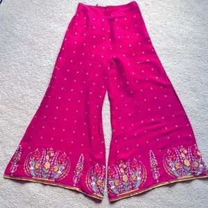 NWT Bollywood Indian Wide Leg Flare Palazzo Pants